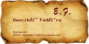 Benczkó Fedóra névjegykártya